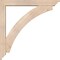 Ekena Millwork Thorton Traditional Smooth Bracket w/ Offset Brace, Douglas Fir, 5 1/2"W x 38"D x 38"H BKT0604X38X38THR01SDF - alternate 4